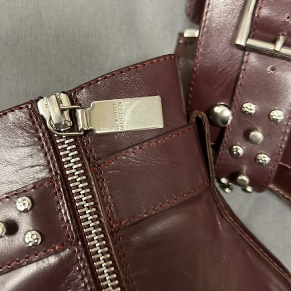 NEW Alexander McQueen BOOTS LEATHER with Silver Hardware SIZE 39 with dust bag - Picture 8 of 10